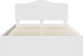 vidaXL Σκελετός Κρεβατιού Λευκό 150 x 200 cm Στερεά ξυλεία πεύκου