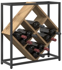 vidaXL Ράφι κρασιών Artisan Oak 51x18x52,5 εκ Επεξεργασμένο ξύλο