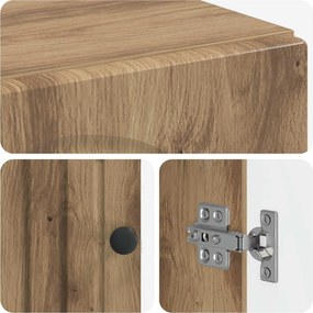 vidaXL Ντουλάπι Μπάνιου με Ανοιχτό Ράφι ALKMAAR Artisan Δρυς
