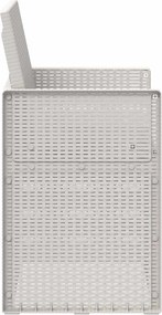 vidaXL Καρέκλες Εστιατορίου Κήπου 2 pcs Λευκό και Ανοιχτό Γκρι PP