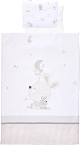 SET LORELLI - 4 PARTS RANFORCE LITTLE RABBITS GREY