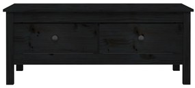 vidaXL Τραπεζάκι Σαλονιού Μαύρο 100x50x40 εκ. από Μασίφ Ξύλο Πεύκου