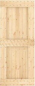vidaXL Συρόμενη Πόρτα Φυσικό και Μαύρο 85 x 210 cm