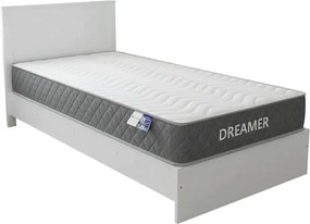 Κρεβάτι με στρώμα Athos-Dreamer pakoworld λευκό 90x190εκ