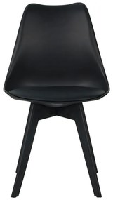 Καρέκλα Gaston I PP-PU σε μαύρη απόχρωση 48.5x53.5x81.5εκ. 48.5x53.5x81.5 εκ.