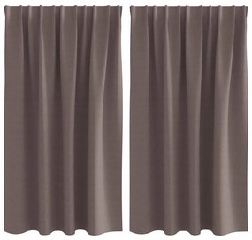 vidaXL Κουρτίνες 2 pcs Σκούρο καφέ Σκούρο καφέ Πολυεστέρας