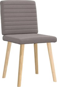 vidaXL Πολυθρόνες Τραπεζαρίας 2 τεμ. Taupe Υφασμάτινες