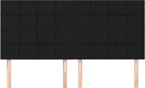 vidaXL Κεφαλάρι Μαύρο 180x5x118/128 εκ. Ύφασμα