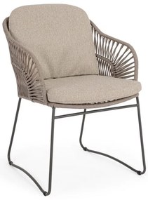 Καρέκλα Εξωτερικού Χώρου Carles Γκρι/Μπεζ  59x66x83.5εκ. - Γκρι