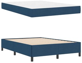 vidaXL Κρεβάτι με ελατήρια Μπλε, Μαύρο 140 x 200 cm