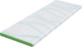 vidaXL Στρώμα επικάλυψης Λευκό και Πράσινο 80 x 200 cm Υφασμα Jacquard