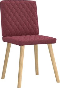 vidaXL Καρέκλες Τραπεζαρίας 4 τεμ. Μπορντό Υφασμάτινες