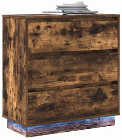 vidaXL Κομοδίνο με Καπνιστή δρυς 71 x 34.5 x 75 εκ. Επεξεργασμένο ξύλο
