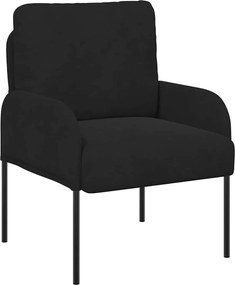 vidaXL Καναπέδες με μαξιλάρι 55cm Μαύρο Κόντρα πλακέ