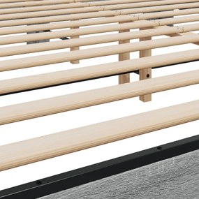 vidaXL Πλαίσιο Κρεβατιού Γκρι Sonoma 200x200 εκ. Επεξ. Ξύλο &amp; Μέταλλο