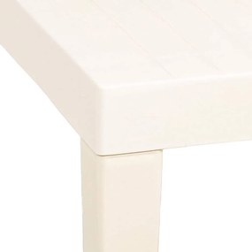 vidaXL Τραπέζι Κήπου Λευκό 79 x 65 x 72 εκ. Πλαστικό