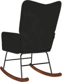 vidaXL Πολυθρόνα Κουνιστή Μαύρη Βελούδινη