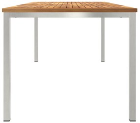 vidaXL Τραπέζι Εξωτερικού Χώρου 200x90x74.5 εκ Μασίφ Ξύλο Teak