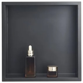 VEVOR Shower Niche 33.0 x 33.0 x 10.2 cm Recessed Wall Shelf Stainless Steel Black