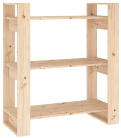 vidaXL Βιβλιοθήκη/Διαχωριστικό Δωματίου 80x35x91 εκ. από Μασίφ Ξύλο Πεύκου