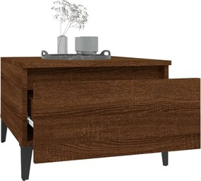 vidaXL Τραπεζάκια Σαλονιού 2 τεμ Καφέ Δρυς 50x46x35 εκ. Επεξ. Ξύλο