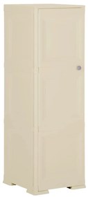vidaXL Πλαστικό Ντουλάπι Angora Λευκό 40 x 43 x 125εκ. με Σχέδιο Ξύλου