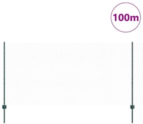 vidaXL Φράχτης με Στήλες. Πράσινο 1.2 x 100 m Ατσάλι