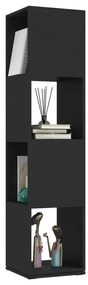 vidaXL Ντουλάπι Περιστρεφόμενο Μαύρο 34,5x34,5x147,5 εκ. Μοριοσανίδα
