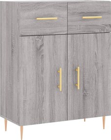 vidaXL Ντουλάπι Γκρι Sonoma 69,5 x 34 x 180 εκ. Επεξεργασμένο Ξύλο