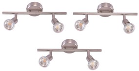 SE 140-C2 (x3) Saba Packet Nickel mat adjustable spotlight+