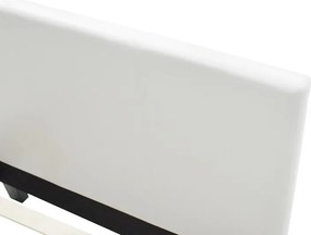 Κρεβάτι Nevil pakoworld 100x200 PU χρώμα λευκό ματ