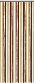 vidaXL Κουρτίνα εντόμων Chenille Καφέ και μπεζ 90 x 220 cm 100% PP