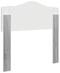 vidaXL Κεφαλάρι Γκρίζο Σονομα 75 cm Επεξεργασμένο ξύλο