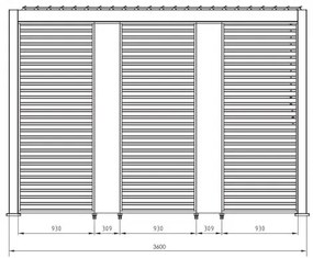 Πάνελ Περίφραξης Ocean Μεταλλικό Λευκό 30,9x6x232,45 εκ. - Λευκό