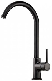 Eurorama Tonda145528-400 Μπαταρία Κουζίνας Black Matt Με Υψηλό Περιστρεφόμενο Ρουξούνι