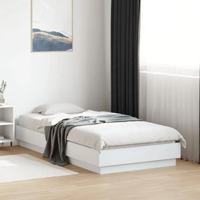 Πλαίσιο Κρεβατιού με λυχνίες LED Λευκό 90 x 190 εκ. - Λευκό