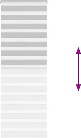 vidaXL Ζέβρα τυφλή Ανοιχτό Γκρι Πλάτος υφάσματος 65,9 εκ. Πολυεστέρας