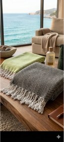 Stewehome Σετ 2 τεμαχίων πετσέτες παραλίας από 100% βαμβάκι πλεκτές 100x180 cm