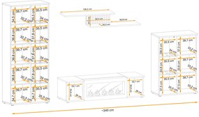 Swap XIX Σύνθεση Καφέ δρυς 280x180x40