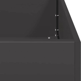 vidaXL Ζαρντινιέρα Μαύρη 120x80x40 εκ. από Χάλυβα
