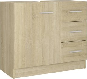 vidaXL Ντουλάπι Νιπτήρα Sonoma Δρυς 63x30x54 εκ. Επεξεργασμένο Ξύλο