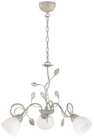 Φωτιστικό Οροφής Traditio 110700361 White-Grey Trio Lighting Μέταλλο,Γυαλί