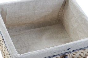 Σετ Καλαθιών DKD Home Decor Σπείρες Μεσογείακός 48 x 38 x 13 cm