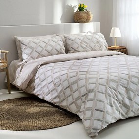 Σεντόνια Rombi-1 (Σετ 3τμχ) Beige Vesta Home Single 170x270cm 100% Cotton