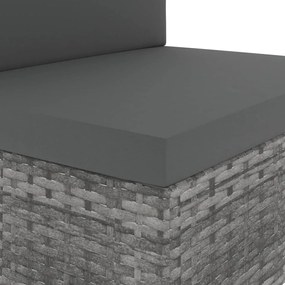 vidaXL Σαλόνι Κήπου 4 Τεμαχίων Γκρι από Συνθετικό Ρατάν