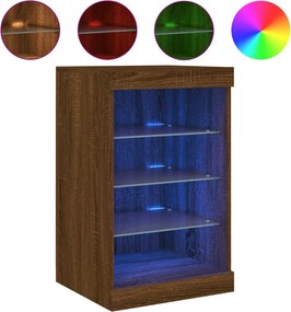 vidaXL Μπουφές με LED Καφέ Δρυς 41 x 37 x 67 εκ.