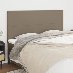 vidaXL Κεφαλάρι Κρεβατιού Μπεζ 160x5x118/128 εκ. Ύφασμα
