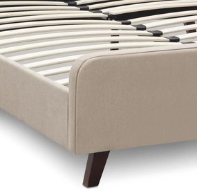 Κρεβάτι Ovelia Megapap υφασμάτινο χρώμα μπεζ 120x200εκ.