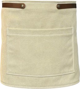 ΣΥΛΛΟΓΉ CHEF ΕSSENTIALS WASHED CANVAS WAIST APRON BEIGE DOXX AMSTERDAM