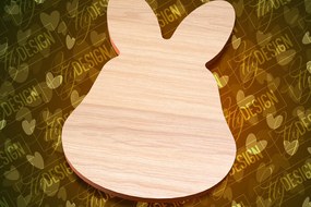 Intra απο ξύλο plywood 3mm-4mm πάχος - Πασχαλινές σανίδες κοπής | Κόψιμο με λέιζερ λαγουδάκι Δίασταση 15x15 cm INTRAFABR-91655248